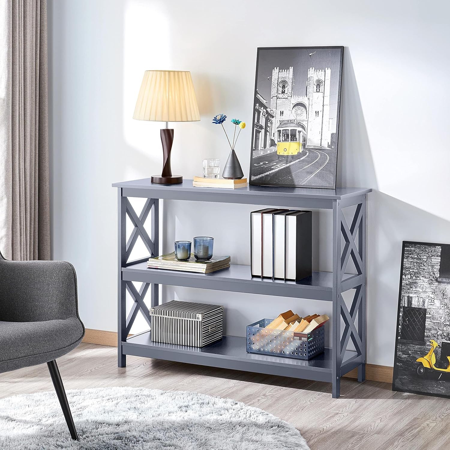 3 Shelf Sofa Side Table/Storage